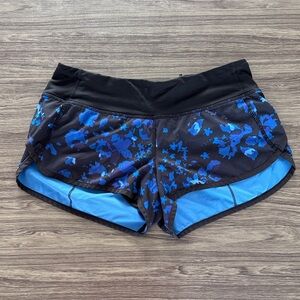 lululemon athletica Black and Blue Athletic Shorts